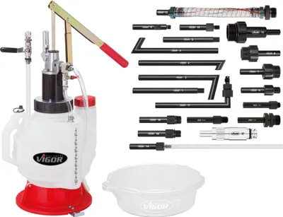 Produktbild von VIGOR Öl-Einfüllgerät mit Adapter Satz V4385N 21-teilig Anzahl Werkzeuge: 21