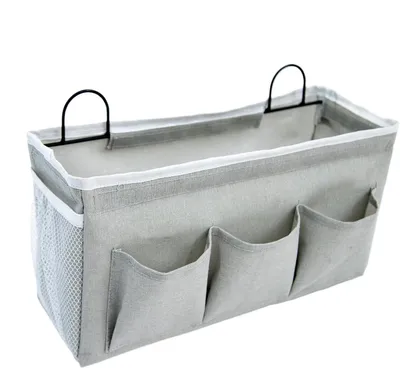 Produktbild von Bett-Organizer für die Aufbewahrung – Wasserdicht und Staubdicht | Großer Hängekorb für Nachttisch mit Fächern für Küche, Schlafzimmer und Badezimmer