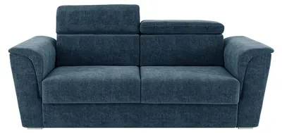 Produktbild von Schlafsofa mit Matratze 3-Sitzer - Strukturstoff - Blau - Liegefläche 140 cm - Matratze 14 cm - RIZORA