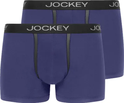 Produktbild von Jockey Herren Boxershorts, 2er Pack - Chafe Proof Pouch Trunk, Modal Blau 3XL