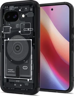 Produktbild von SPIGEN case ULTRA HYBRID MAG kompatibel mit MagSafe passend fr GOOGLE PIXEL 9A zero one black