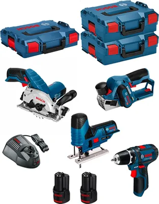 Immagine prodotto di Kit BOSCH 12V BMK4-28AD2 (GKS 12V-26 + GST 12V-70 + GHO 12V-20 + GSR 12V-15 + 2 x 2,0 Ah + GAL1230CV )