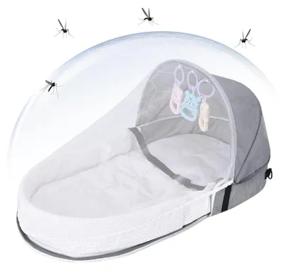 Imagen del producto de Cama de viaje plegable para niños con mosquitera