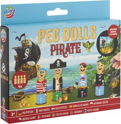 Immagine prodotto di Set per dipingere bamboline di legno "Pirati"