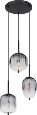 Produktbild von Hängeleuchte, Metall, Glas, rauchfarben, 3 Flammig, H 120 cm