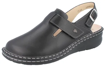 Produktbild von FINN COMFORT Aveiro Damen Clog antistatic schwarz Nappaleder - Größe: 38