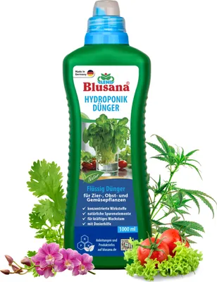 Produktbild von Blusana Hydroponik & Hydrokultur Dünger XL 1 Liter NPK 7-3-6 Hydro Flüssigdünger