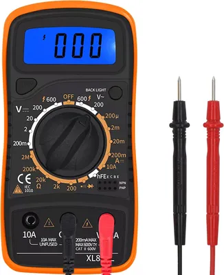Produktbild von Digital Multimeter LCD Digitaler Strommessgerät AC DC Ohm Universal Spannungsmessgeräte Voltmeter Amperemeter Universalmessger Digitalmultimeter XL830L Retoo