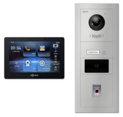 Produktbild von Goliath Premium IP GL-IPH145.6 Video-Türsprechanlage, 1 Familie, 1× 7 Zoll Schwarz, Silber, Aufputz