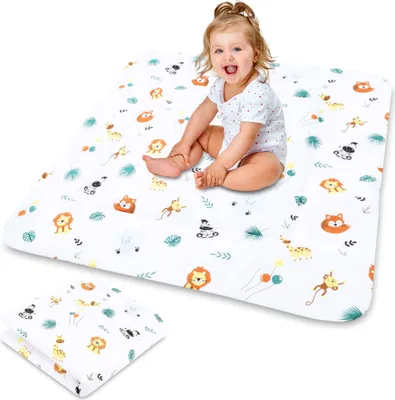 Produktbild von Krabbelmatte Baby Spielmatte Krabbeldecke 100x100 cm - Spieldecke Spielmatte und Bodenmatte für Kinder und Babies große Matte Play Mat für Kinderzimmer und Laufgitter