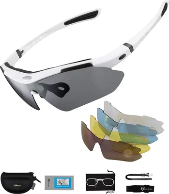 Produktbild von ROCKBROS Fahrradbrille Polarisiert Brille UV400 Weiß