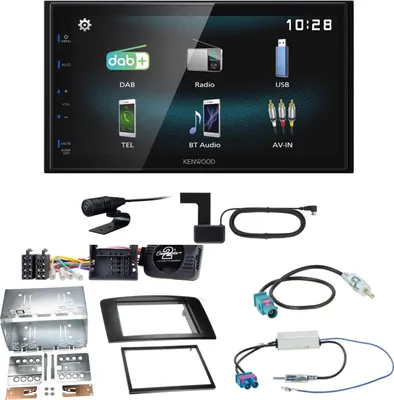 Produktbild von Kenwood DMX-125DAB USB Bluetooth MP3 DAB+ Einbauset für Mercedes ML W164