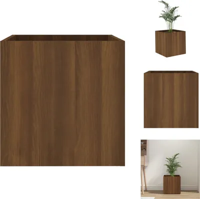 Imagen del producto de vidaXL Maceta marrón con aspecto de roble, 40x40x40 cm, material compuesto de madera - Macetas y jardineras