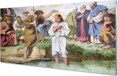 Produktbild von Glasbilder 120x60 Wandkunst Bild von Jesus