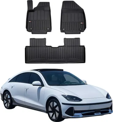 Image de OMAC Tapis de sol sur mesure noir pour Hyndai Ioniq 6 2022-2025 3 pièces en TPE