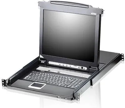 Zdjęcie produktu dla ATEN CL5708M, 1280 x 1024 px, WUXGA, Możliwości montowania w stelażu, 1U, Czarny
