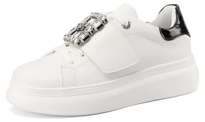 Produktbild von QUEEN HELENA Turnschuhe mit Klettverschluss, Sneakers mit Strass für Damen X31-9