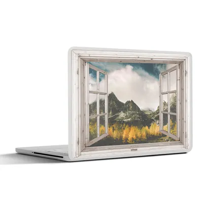 Produktbild von MuchoWow® Laptop Aufkleber Sticker Cover Aussicht - Herbst - Berg 30x22 cm - Laptop-Sticker
