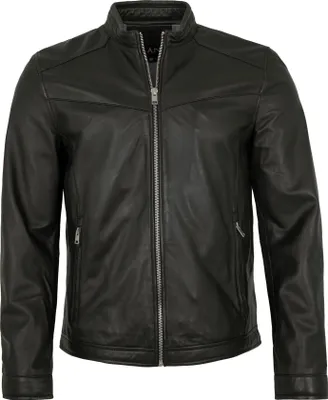 Produktbild von Jilani - Herren Lederjacke Lammnappa schwarz : 56
