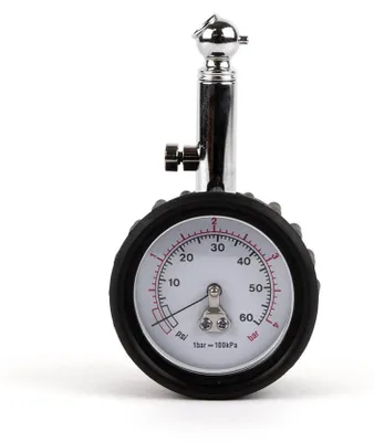Zdjęcie produktu dla Profesjonalny manometr X-GRIP, zakres pomiarowy 0-6 PSI (0-4 BAR), charakteryzujący się trwałością