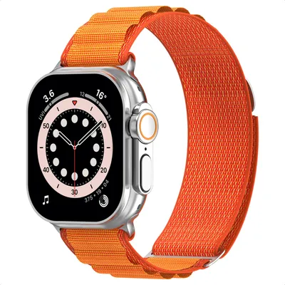 Produktbild von Accezz Nylon Alpine Armband für die Apple Watch | 44/45/46/49 mm – Orange