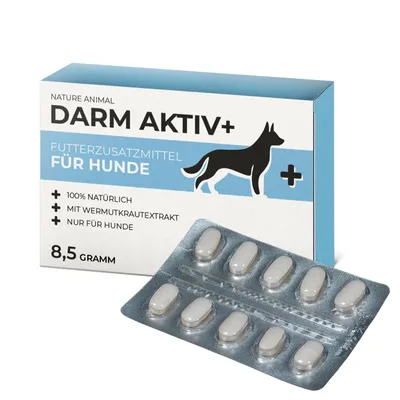 Produktbild von Nature Animal® Darm Aktiv+ | für Hunde - unterstützt die Verdauung – allgemeine Gesundheit und Vitalität – für mehr Wohlbefinden - natürlich
