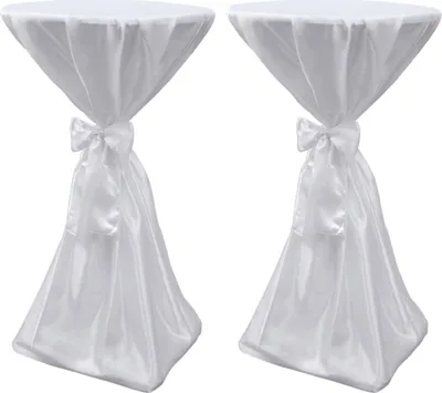 Produktbild von 2 x Tischhusse Stehtischhusse weiß 60 cm