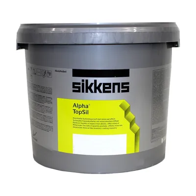 Produktbild von 5L Sikkens Alpha Topsil weiß Profi Fassadenfarbe Silikatfarbe Aussenfarbe