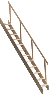 Produktbild von Dolle Raumspartreppe Kiel bis 174,5-283cm Geschosshöhe in Fichte inklusive Geländer