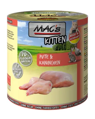 Produktbild von 6 x 200g MAC's Kitten Pute & Kaninchen