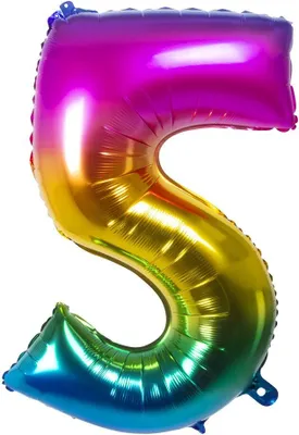 Immagine prodotto di Palloncino numero arcobaleno decorazione compleanno colorata 86 cm -