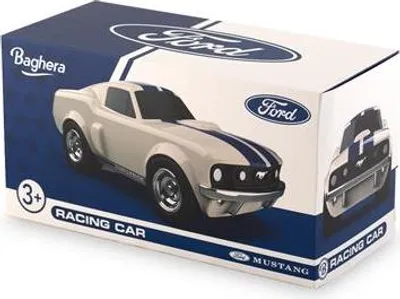 Imagen del producto de Coche de juguete Baghera, modelo Ford Mustang, color blanco: un coche clásico para niños
