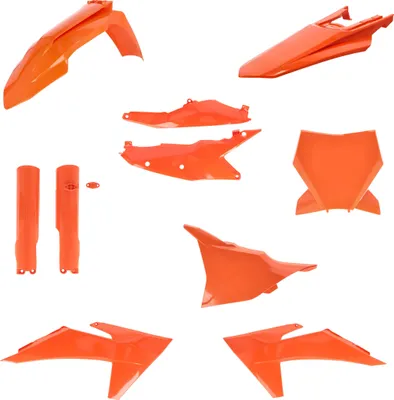 Imagen del producto de Kit de carenado de 10 piezas, color naranja, marca ACERBIS, para KTM
