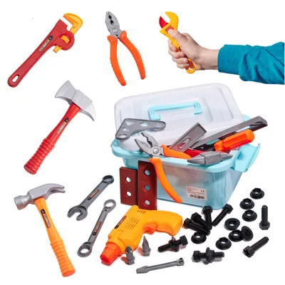 Produktbild von Werkzeuge für Kinderwerkstatt mit Werkzeugen 48el.
