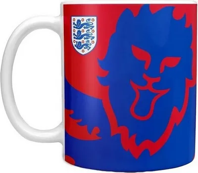 Produktbild von England FA - Kaffeebecher, Slogan BS4370 (Einheitsgröße) (Rot/Blau/Weiß)