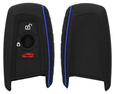 Produktbild von kwmobile Schlüsselhülle für BMW 3-Tasten Funk Autoschlüssel (nur Keyless Go) Hülle - Autoschlüssel Schlüssel Hülle aus Silikon - Schlüsseletui in