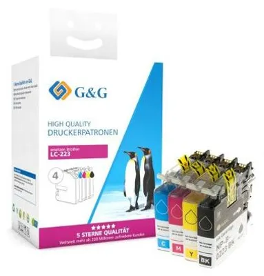 Produktbild von G&G 14785, Standardertrag, Schwarz, Cyan, Magenta, Gelb, 14,6 ml, 9 ml, 4 Stück(e), Multipack