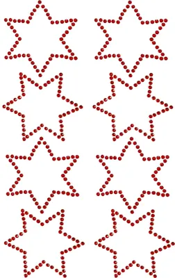 Produktbild von Oblique Unique 8 Sterne Sticker Strass Steine für Weihnachten Weihnachtsdeko Weihnachtssterne Geschenkdeko - rot