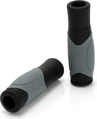 Produktbild von XLC GR-G03 Griffe 'Ergonomic', 125 mm, Ø 22 mm, schwarz/grau (1 Paar)