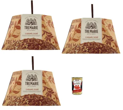 Produktbild von Tre Marie Italian Gourmet Panettone Caramel Doré dolce natalizio 3 x 900g mit Birne