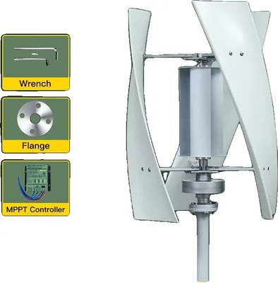 Obrázok produktu pre Vertikálny veterný turbogenerátor, výkon 2000W, účinná premena veternej energie, s regulátorom Mppt, 2000W, 24V