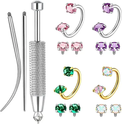 Imagen del producto de Piercing nasal septum, 1,2 mm, acero inoxidable, joyería para piercing