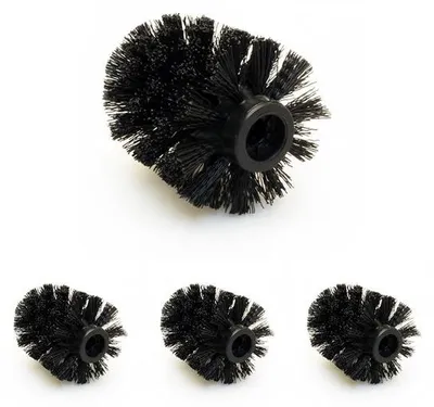 Produktbild von Kunststof vervangbare Badkamerborstel, 9 x 7 x 7 cm, schwarz