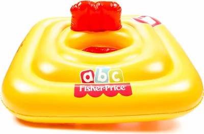 Produktbild von Baby Schwimm-Sitz von Fischer Price, aufblasbar, 4 Kammern, Sicherheitsventile, belastbar bis max. 11 kg, Eckiger Schwimmring