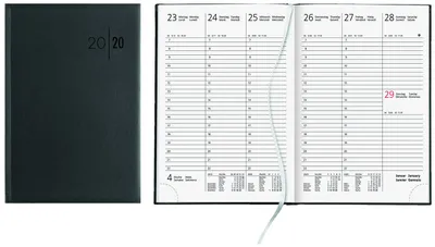 Immagine prodotto di Zettler 766-0020 Calendario 766 1 settimana / 2 pagine A5 nero