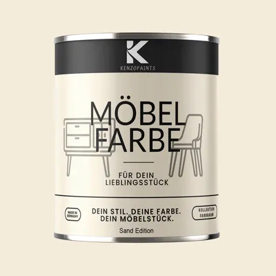 Produktbild von Kenzopaints 750ml Möbelfarbe Möbellack Buntlack Farbraum - Sand Edition