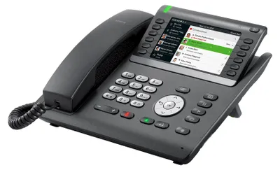 Produktbild von Unify OpenScape CP700X, IP-Telefon, Schwarz, Kabelgebundenes Mobilteil, Tisch/Wand, 1000 Eintragungen, TFT