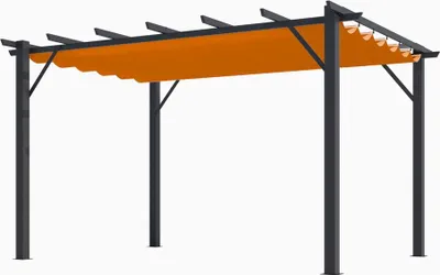 Image de Pergola aluminium 12 m2 gris anthracite - Habrita - PER 4030 GR -
