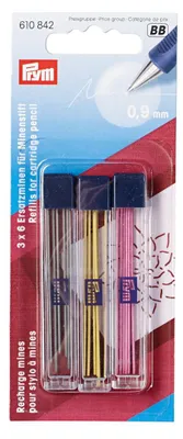 Obrázok produktu pre Náhradné kriedy do 610840, 610848, 610850, 0,9 mm, 18 ks, farebné