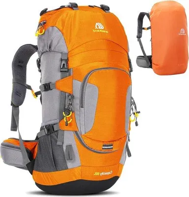 Produktbild von Famanu Rucksack 60L - Wasserdicht mit Regenhülle